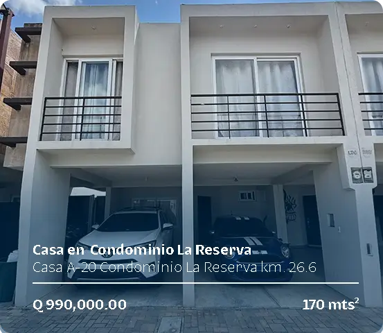 Casa A-20-Condominio la reserva Santa Elena Barillas sin hover